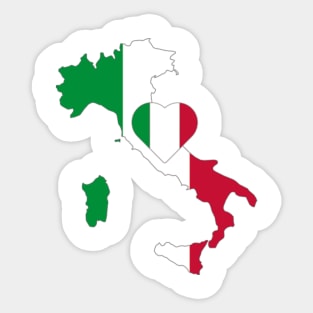 Italy in the heart Sticker